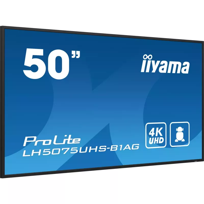 Digital signage flat panel iiyama LH5075UHS-B1AG 49.5 inch LCD 4K Ultra HD 3840 x 2160