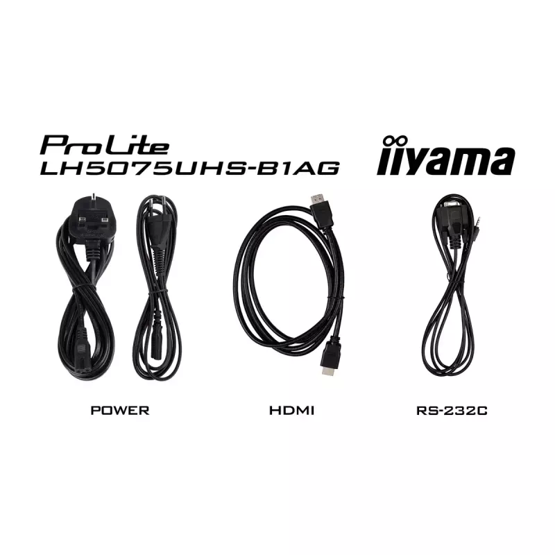 Digital signage flat panel iiyama LH5075UHS-B1AG 49.5 inch LCD 4K Ultra HD 3840 x 2160