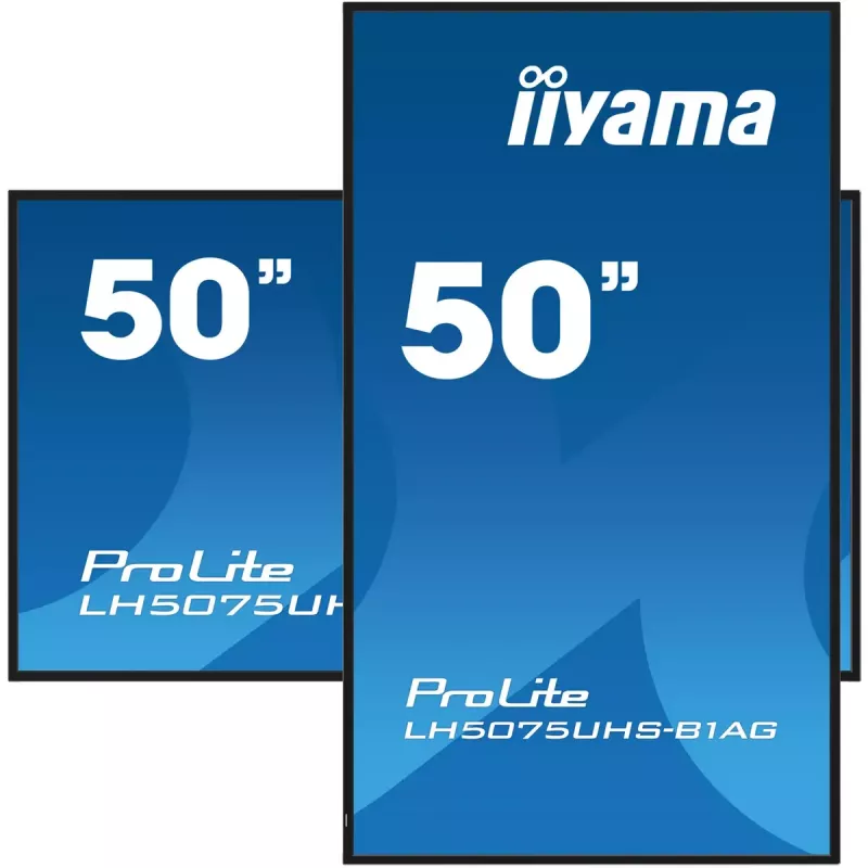 Digital signage flat panel iiyama LH5075UHS-B1AG 49.5 inch LCD 4K Ultra HD 3840 x 2160