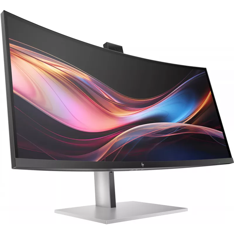 HP Series 7 Pro 34 inch WQHD Conferencing Monitor - 734pm, 86.4 cm (34 inch), 3440 x 1440 pixels, Wide Quad HD, LCD, 5 ms, Black, Silver