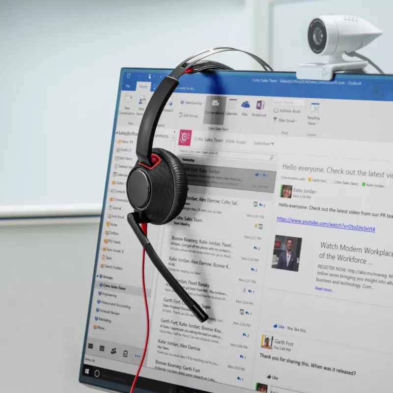 HP Poly Blackwire 5220 Stereo USB-C Headset +3.5mm Plug +USB-C/A Adapter