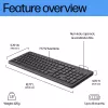 HP 225 Wireless Keyboard Full-size Wireless RF Universal Black 805T1AA#ABD