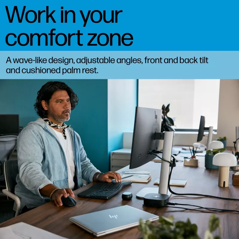 HP 685 Comfort Dual-Mode Keyboard Full-size Wireless Bluetooth Membrane