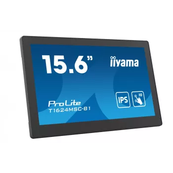 iiyama T1624MSC-B1 computer monitor 39.6 cm (15.6 inch) 1920 x 1080 pixels Full HD LED Touchscreen Black