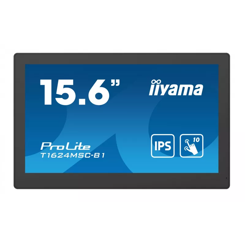 iiyama T1624MSC-B1 computer monitor 39.6 cm (15.6 inch) 1920 x 1080 pixels Full HD LED Touchscreen Black