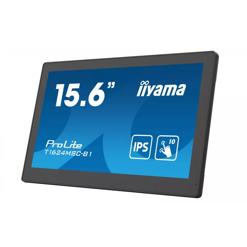 iiyama T1624MSC-B1 computer monitor 39.6 cm (15.6 inch) 1920 x 1080 pixels Full HD LED Touchscreen Black
