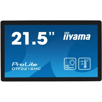 iiyama OTF2216MC-B1 computer monitor 54.6 cm (21.5 inch) 1920 x 1080 pixels Full HD LCD Touchscreen Black