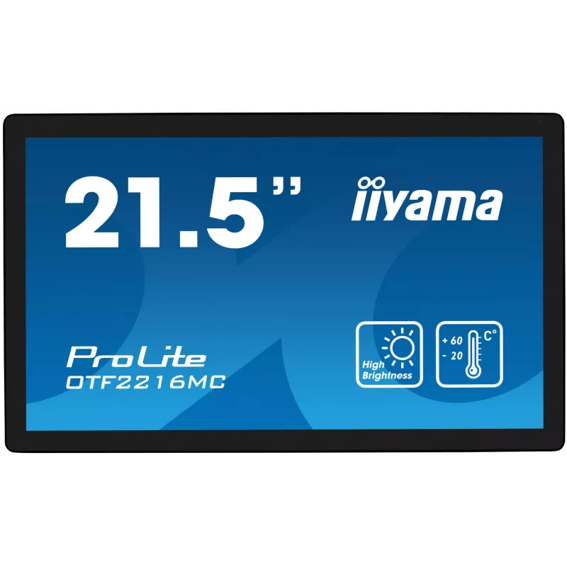 iiyama OTF2216MC-B1 computer monitor 54.6 cm (21.5 inch) 1920 x 1080 pixels Full HD LCD Touchscreen Black