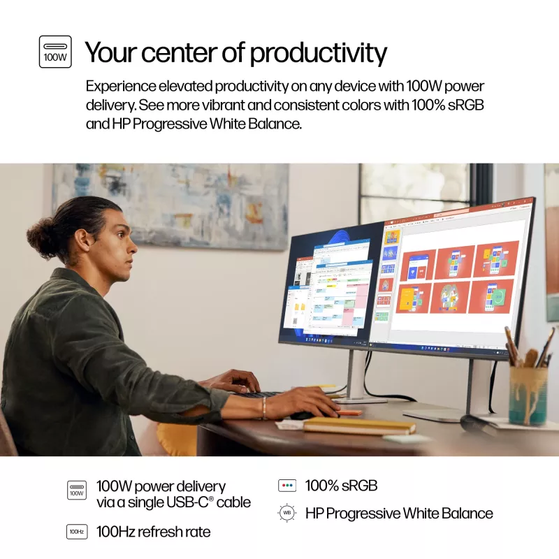 HP Series 5 Pro 27 inch QHD USB-C Monitor LCD 2560 x 1440