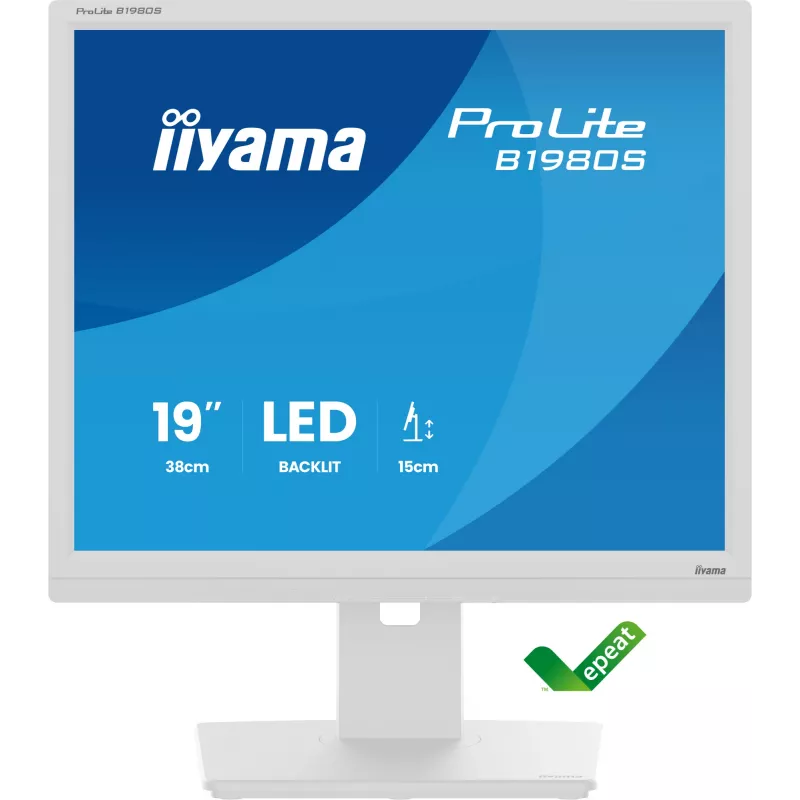 iiyama ProLite B1980S-W1 computer monitor 48.3 cm (19 inch) 1280 x 1024 pixels SVGA LED White