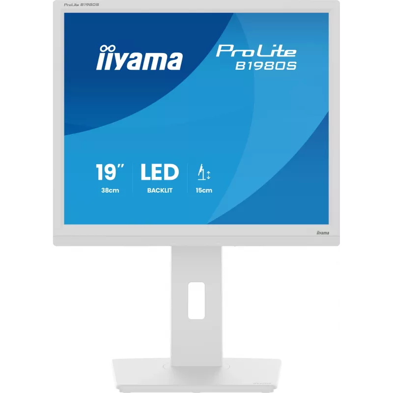 iiyama ProLite B1980S-W1 computer monitor 48.3 cm (19 inch) 1280 x 1024 pixels SVGA LED White