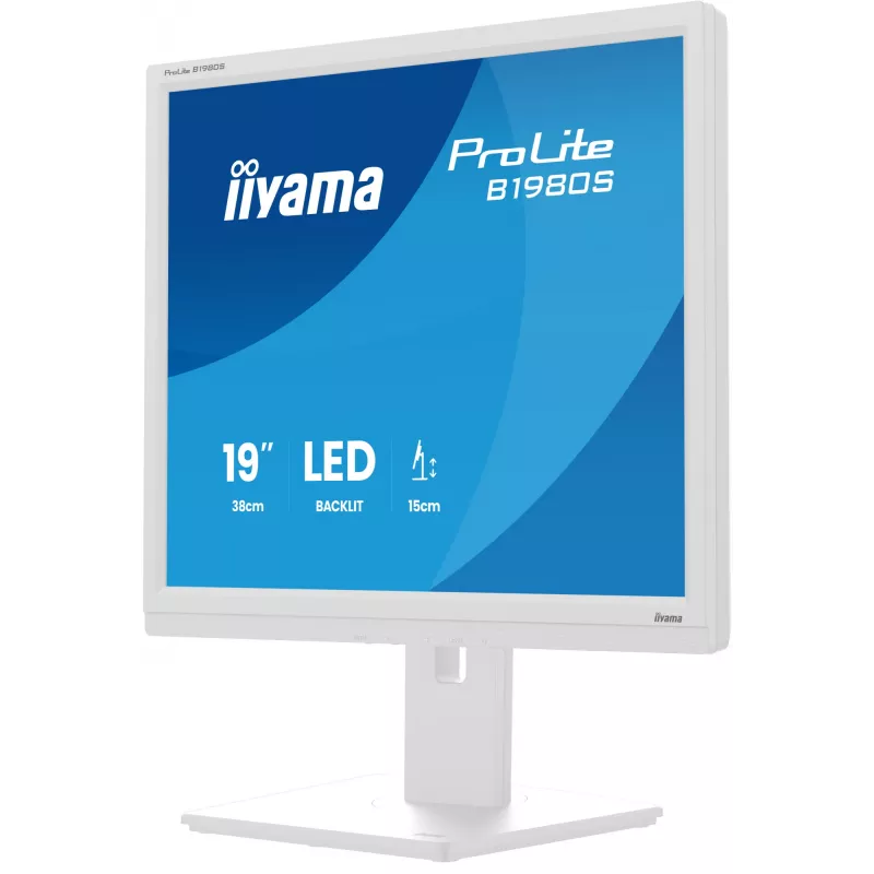 iiyama ProLite B1980S-W1 computer monitor 48.3 cm (19 inch) 1280 x 1024 pixels SVGA LED White