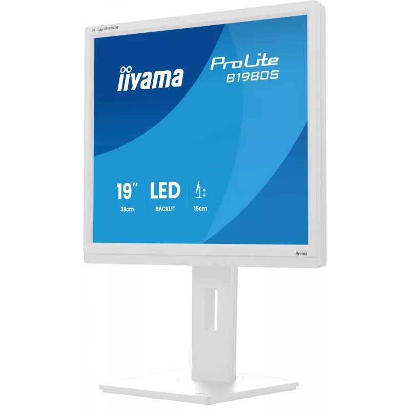 iiyama ProLite B1980S-W1 computer monitor 48.3 cm (19 inch) 1280 x 1024 pixels SVGA LED White