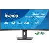 iiyama ProLite XCB3494WQSU-B1 computer monitor 86.4 cm (34 inch) 3440 x 1440 pixels UltraWide Quad HD LED Black
