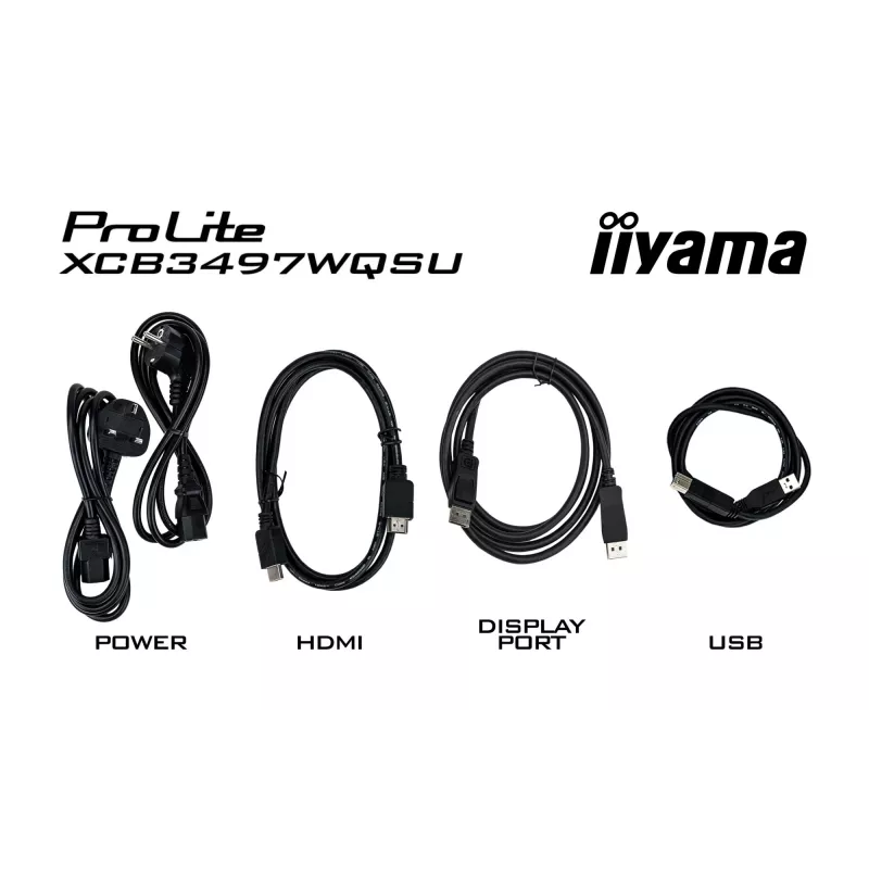 iiyama ProLite XCB3494WQSU-B1 computer monitor 86.4 cm (34 inch) 3440 x 1440 pixels UltraWide Quad HD LED Black