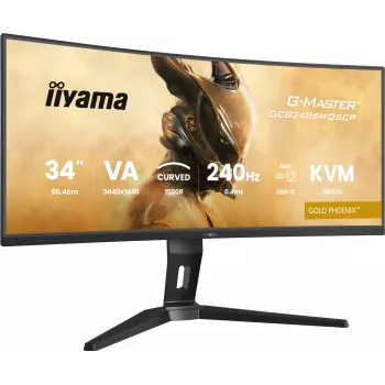 iiyama G-MASTER GCB3486WQSCP-B1 computer monitor 86.4 cm (34 inch) 3440 x 1440 pixels UltraWide Quad HD Black