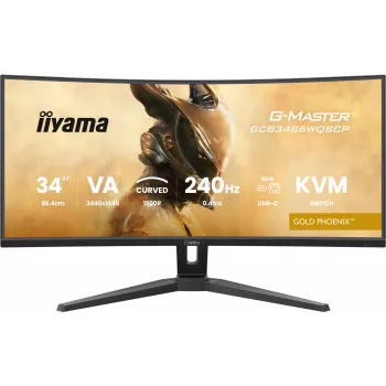 iiyama G-MASTER GCB3486WQSCP-B1 computer monitor 86.4 cm (34 inch) 3440 x 1440 pixels UltraWide Quad HD Black