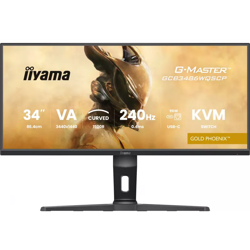 iiyama G-MASTER GCB3486WQSCP-B1 computer monitor 86.4 cm (34 inch) 3440 x 1440 pixels UltraWide Quad HD Black