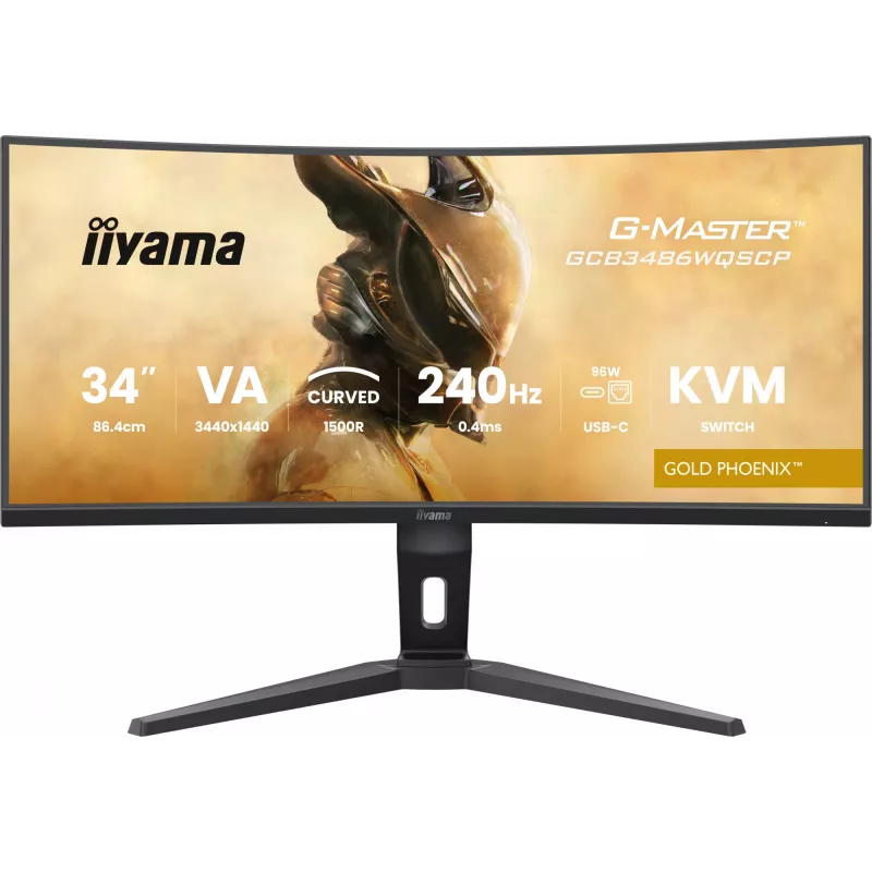 iiyama G-MASTER GCB3486WQSCP-B1 computer monitor 86.4 cm (34 inch) 3440 x 1440 pixels UltraWide Quad HD Black