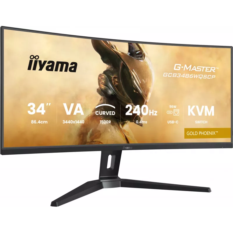 iiyama G-MASTER GCB3486WQSCP-B1 computer monitor 86.4 cm (34 inch) 3440 x 1440 pixels UltraWide Quad HD Black