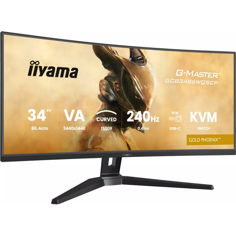iiyama G-MASTER GCB3486WQSCP-B1 computer monitor 86.4 cm (34 inch) 3440 x 1440 pixels UltraWide Quad HD Black