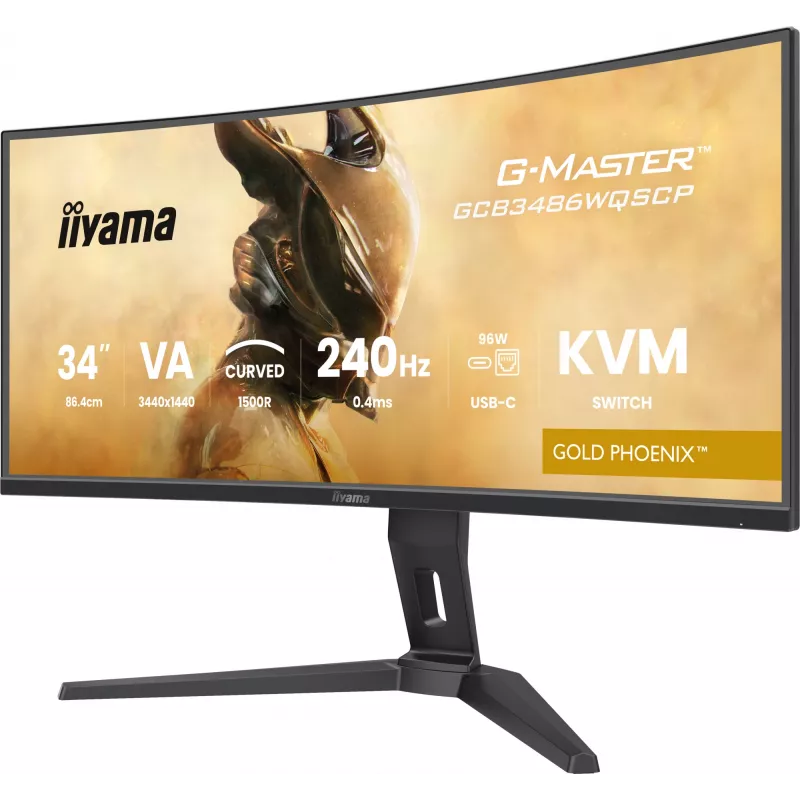 iiyama G-MASTER GCB3486WQSCP-B1 computer monitor 86.4 cm (34 inch) 3440 x 1440 pixels UltraWide Quad HD Black