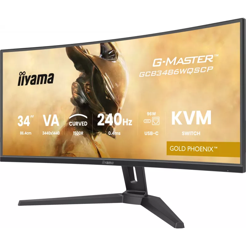 iiyama G-MASTER GCB3486WQSCP-B1 computer monitor 86.4 cm (34 inch) 3440 x 1440 pixels UltraWide Quad HD Black