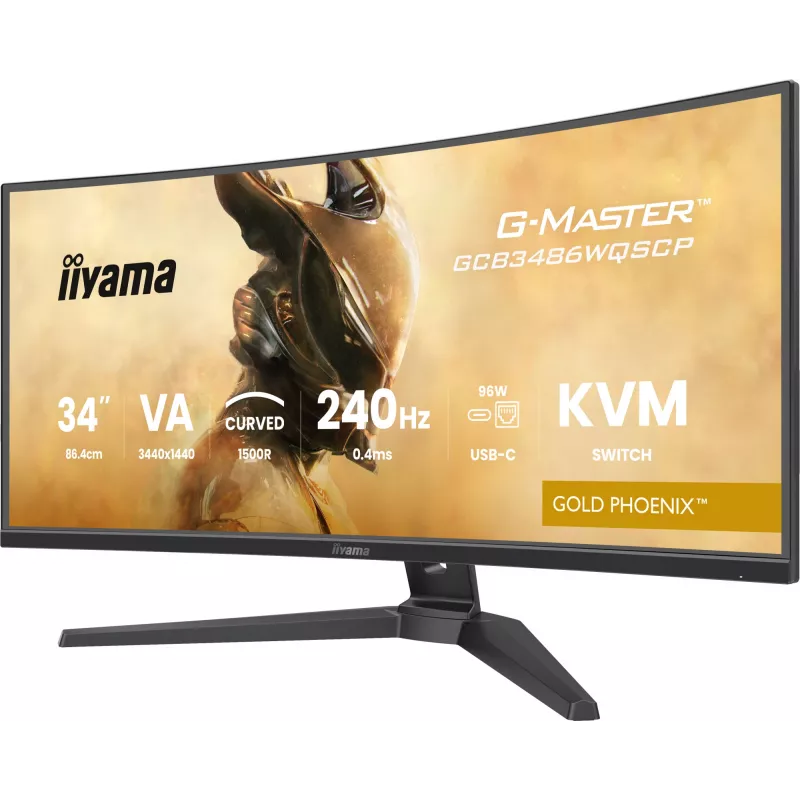 iiyama G-MASTER GCB3486WQSCP-B1 computer monitor 86.4 cm (34 inch) 3440 x 1440 pixels UltraWide Quad HD Black
