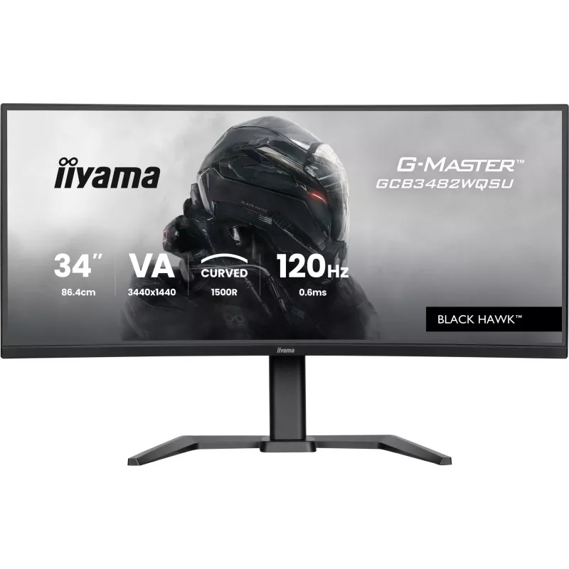iiyama GCB3482WQSU-B1 computer monitor 86.4 cm (34 inch) 3440 x 1440 pixels UltraWide Quad HD LED Black