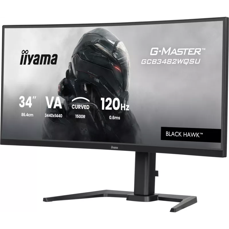 iiyama GCB3482WQSU-B1 computer monitor 86.4 cm (34 inch) 3440 x 1440 pixels UltraWide Quad HD LED Black