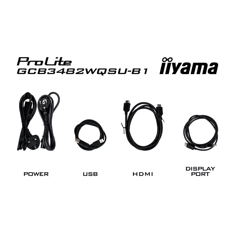 iiyama GCB3482WQSU-B1 computer monitor 86.4 cm (34 inch) 3440 x 1440 pixels UltraWide Quad HD LED Black