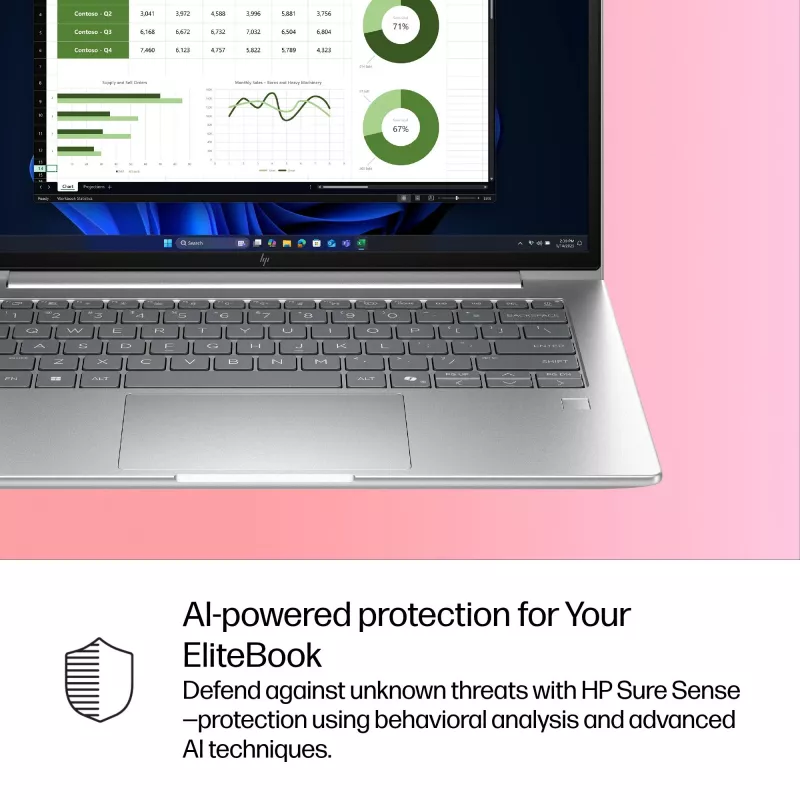 HP EliteBook 6 G1i AI Intel Core Ultra 7 255U Laptop 35.6 cm (14 inch) WUXGA 32 GB DDR5-SDRAM Wi-Fi 7 (802.11be) Windows 11 Pro AI PC Silver