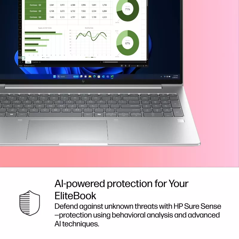 HP EliteBook 6 G1i AI Intel Core Ultra 5 225U Laptop 40.6 cm (16 inch) WUXGA 16 GB DDR5-SDRAM Wi-Fi 7 (802.11be) Windows 11 Pro AI PC Silver
