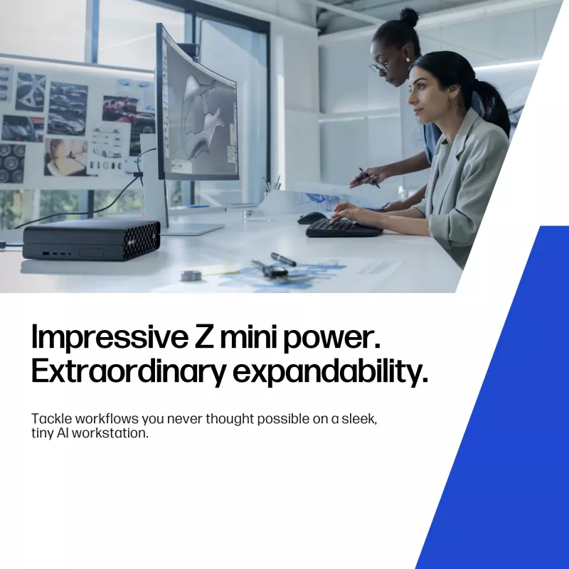 HP Z2 G1i Intel Core Ultra 5 245 16 GB DDR5-SDRAM NVIDIA RTX A400 Windows 11 Pro Mini PC Workstation AI Workstation, AI PC