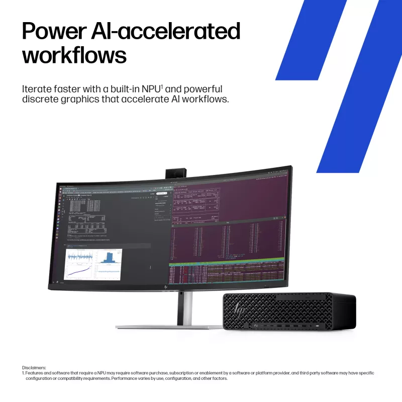 HP Z2 SFF G1i Intel Core Ultra 7 265K 32 GB DDR5-SDRAM NVIDIA RTX A400 Windows 11 Pro Workstation AI Workstation, AI PC