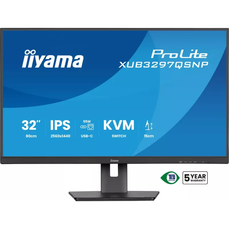 iiyama ProLite XUB3297QSNP-B1 computer monitor 81.3 cm (32 inch) 2560 x 1440 pixels Quad HD LED Black