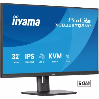 iiyama ProLite XUB3297QSNP-B1 computer monitor 81.3 cm (32 inch) 2560 x 1440 pixels Quad HD LED Black