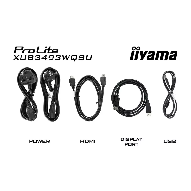 Computer monitor IIYAMA ProLite XUB3493WQSU-B6 34 inch 3440×1440 UltraWide QHD IPS LED, 1 ms, USB 3.2 hub, speakers, VESA, height adjustable