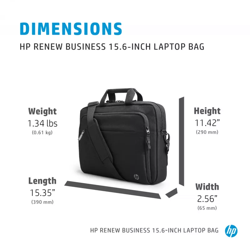 HP Renew Business 15.6-inch Laptop Bag, Messenger case, 39.6 cm (15.6 inch), 610 g
