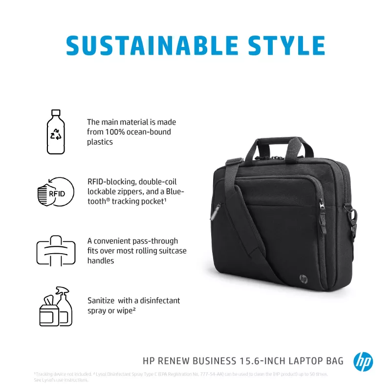HP Renew Business 15.6-inch Laptop Bag, Messenger case, 39.6 cm (15.6 inch), 610 g