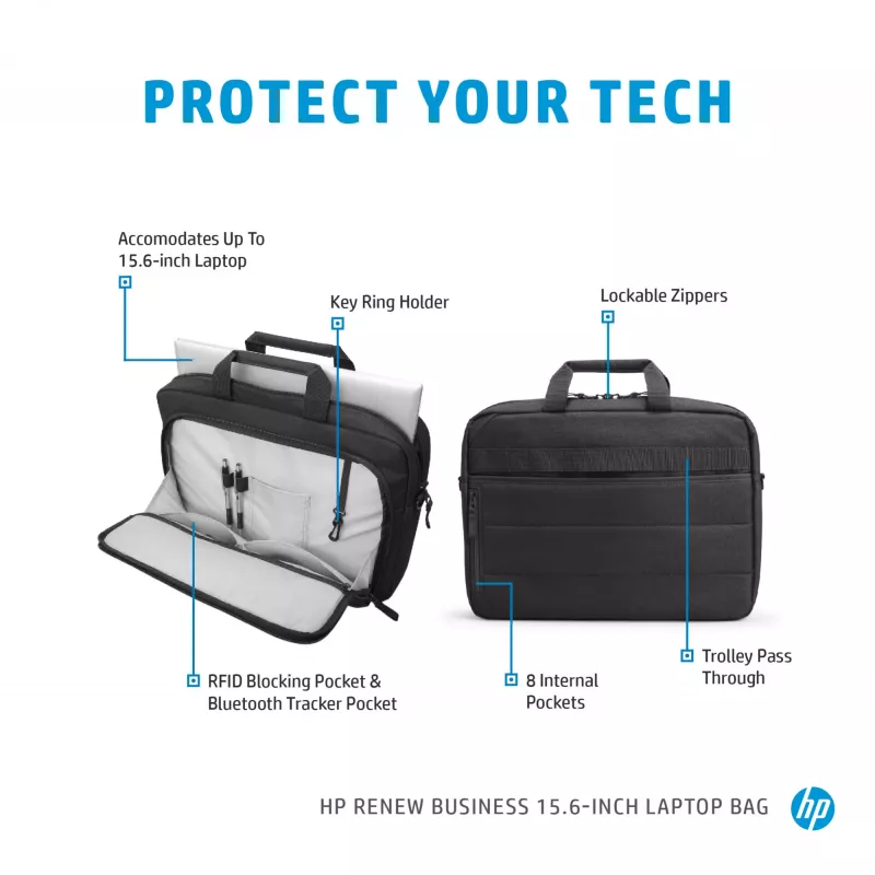 HP Renew Business 15.6-inch Laptop Bag, Messenger case, 39.6 cm (15.6 inch), 610 g