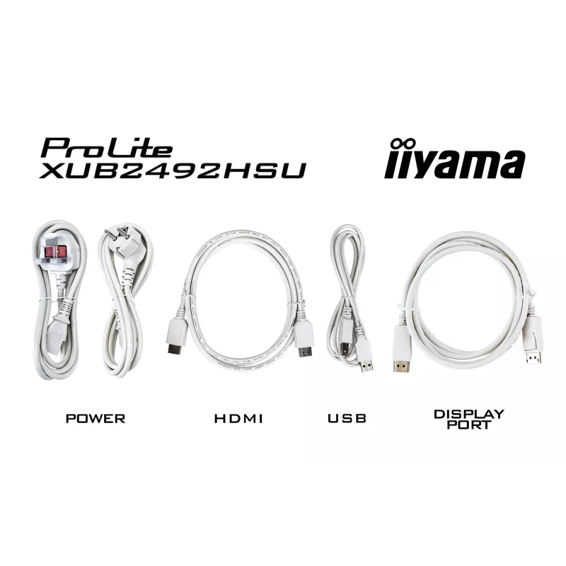 iiyama XUB2492HSU-W6 computer monitor 60.5 cm (23.8 inch) 1920 x 1080 pixels Full HD LED White