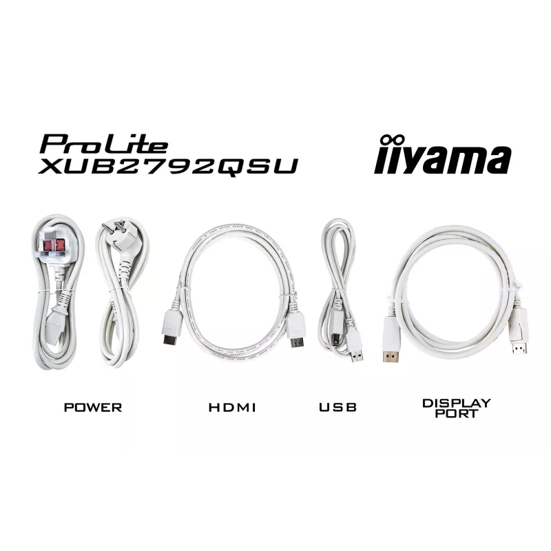 iiyama ProLite XUB2792QSU-W6 computer monitor 68.6 cm (27 inch) 2560 x 1440 pixels Quad HD LED White