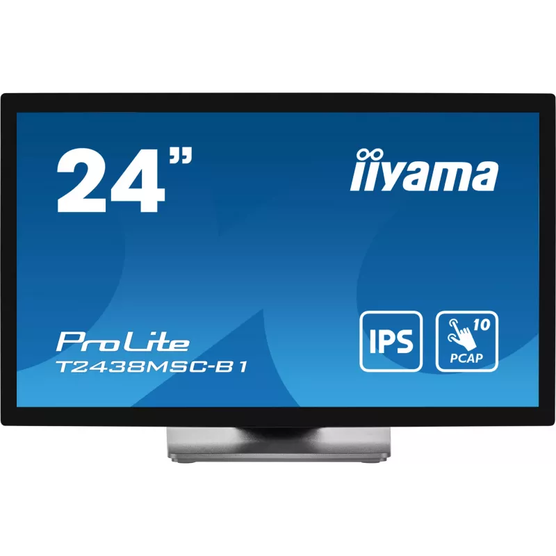 iiyama ProLite T2438MSC-B1 computer monitor 60.5 cm (23.8 inch) 1920 x 1080 pixels Full HD LED Touchscreen Black