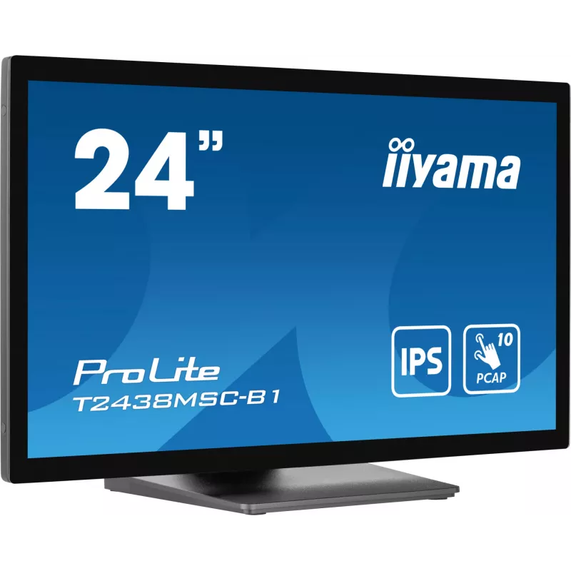 iiyama ProLite T2438MSC-B1 computer monitor 60.5 cm (23.8 inch) 1920 x 1080 pixels Full HD LED Touchscreen Black
