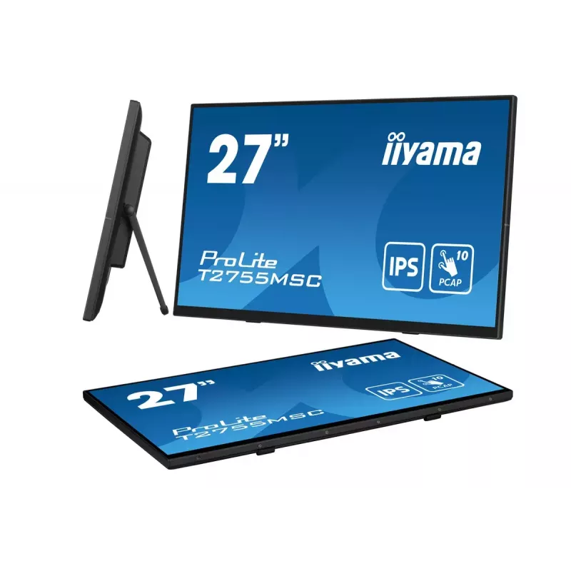 iiyama ProLite T2755MSC-B1 computer monitor 68.6 cm (27 inch) 1920 x 1080 pixels Full HD LED Touchscreen Tabletop Black