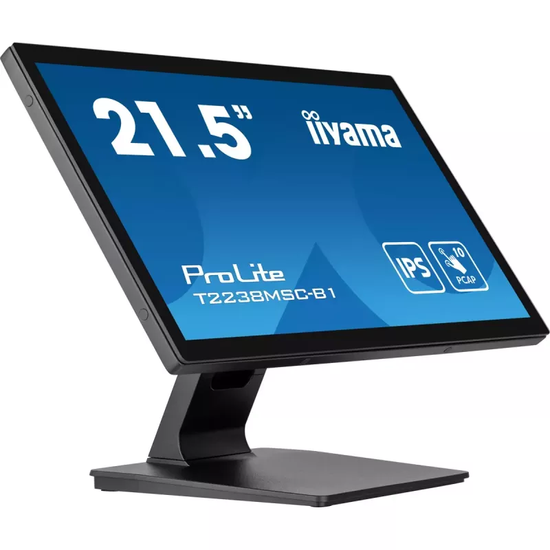 iiyama ProLite T2238MSC-B1 computer monitor 54.6 cm (21.5 inch) 1920 x 1080 pixels Full HD LED Touchscreen Black