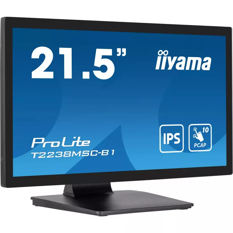 iiyama ProLite T2238MSC-B1 computer monitor 54.6 cm (21.5 inch) 1920 x 1080 pixels Full HD LED Touchscreen Black