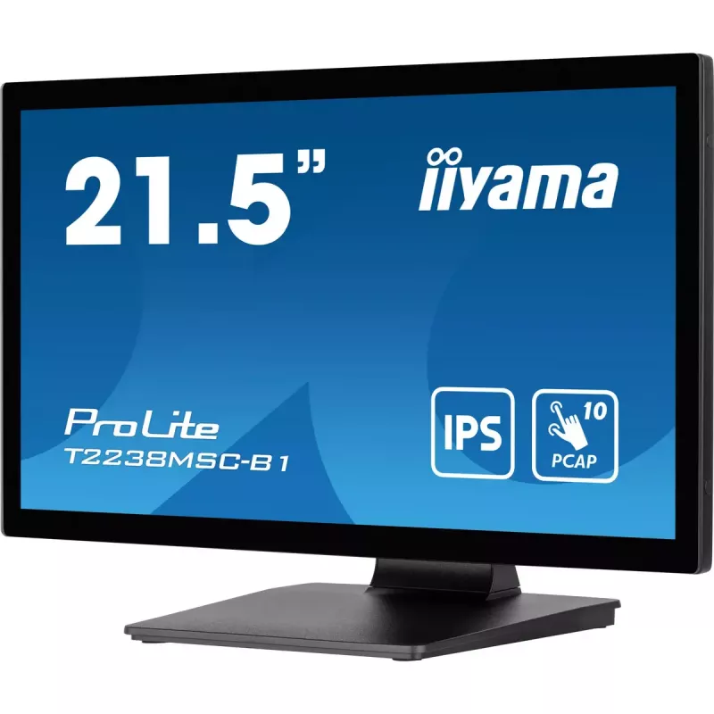 iiyama ProLite T2238MSC-B1 computer monitor 54.6 cm (21.5 inch) 1920 x 1080 pixels Full HD LED Touchscreen Black
