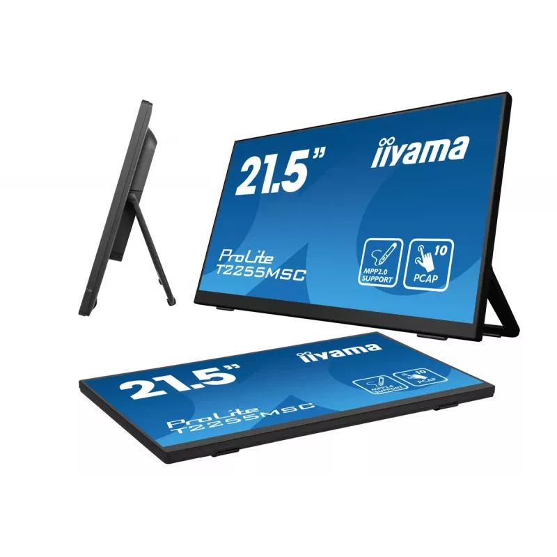iiyama ProLite T2255MSC-B1 computer monitor 54.6 cm (21.5 inch) 1920 x 1080 pixels Full HD LCD Touchscreen Black